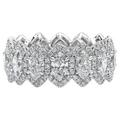 Roman Malakov, Marquise Cut Diamond Halo Eternity Wedding Band