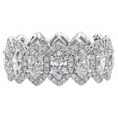 Roman Malakov, Marquise Cut Diamond Halo Eternity Wedding Band 