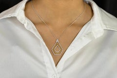 Roman Malakov 0.63 Carat Total Round Brilliant Diamond Pentagon Pendant Necklace