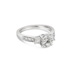 Roman Malakov 0.96 Carat Round Cut Diamond Engagement Ring in Platinum