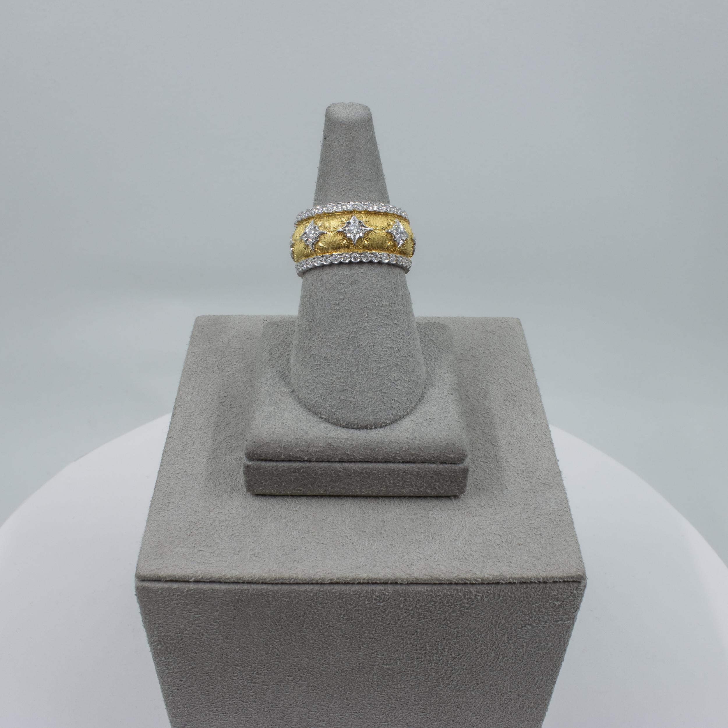 Roman Malakov 0.76 Carats Round Diamond Fashion Ring in Brushed Yellow Gold In New Condition For Sale In New York, NY