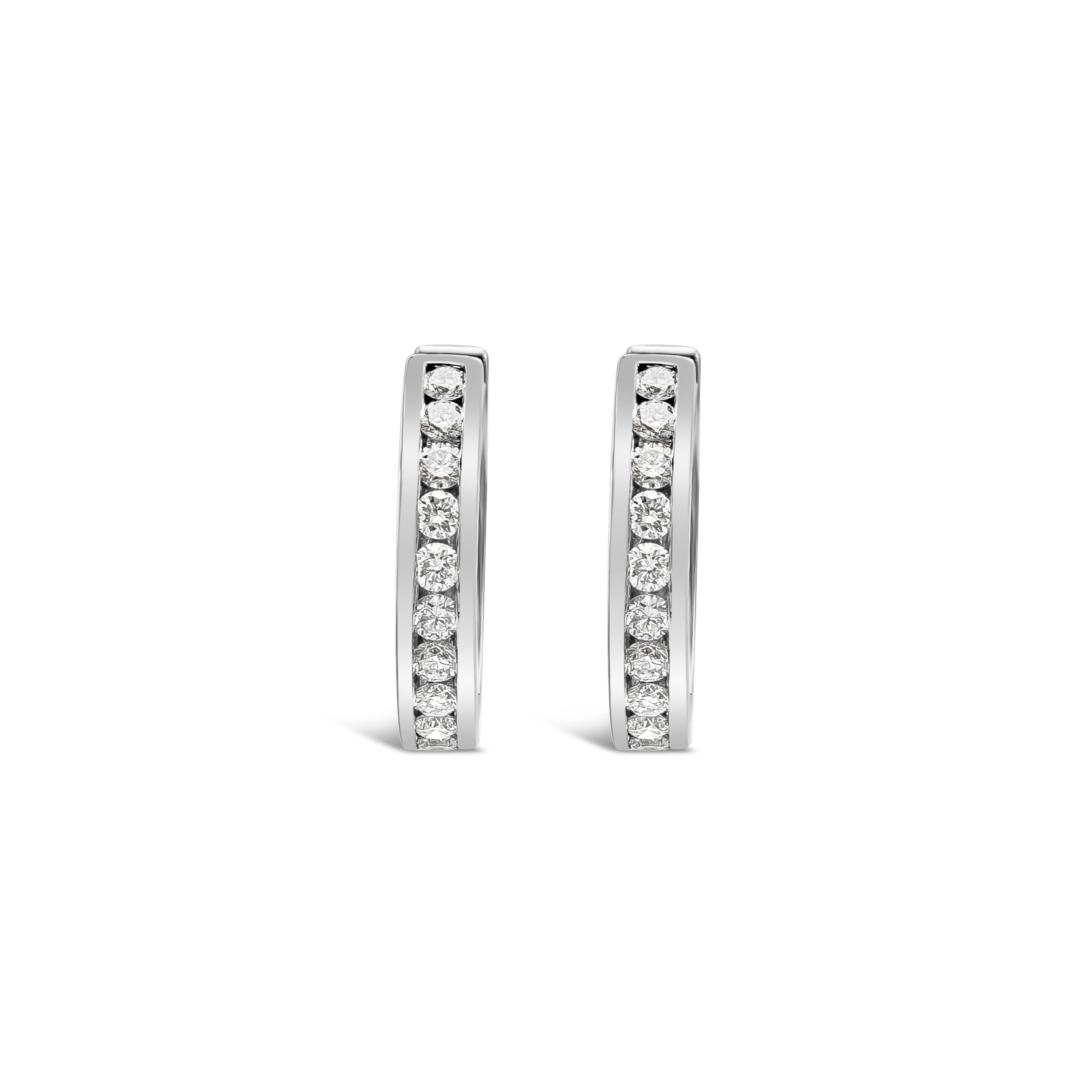 diamond channel earrings