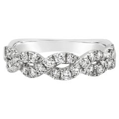 Roman Malakov Diamonds 0,62 carati totali, taglio rotondo, fascia nuziale Infinity con diamanti a raggiera