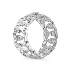 Roman Malakov 0.90 Carat Total Round Diamond Open-Work Wide Fashion Ring