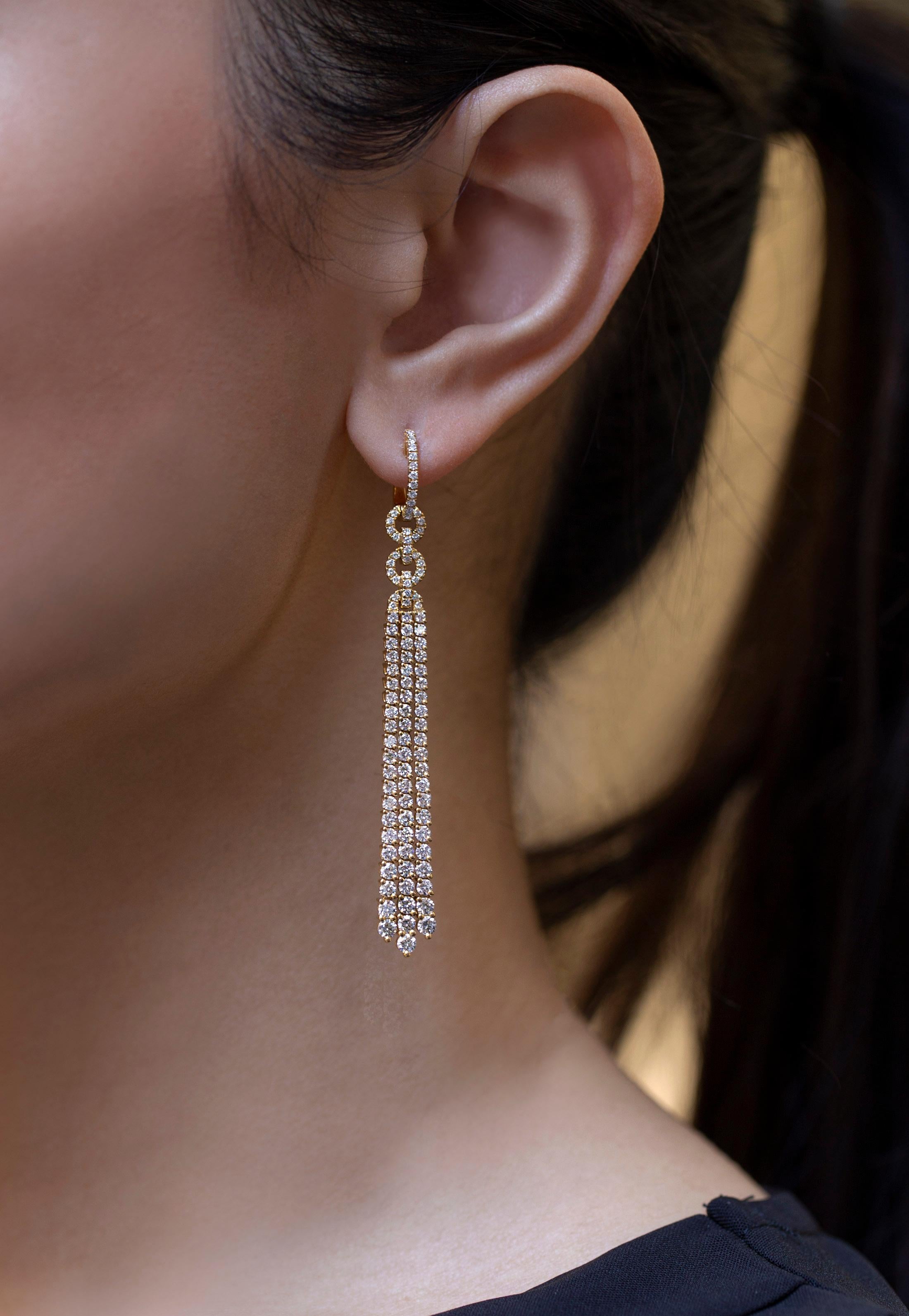 real diamond long earrings