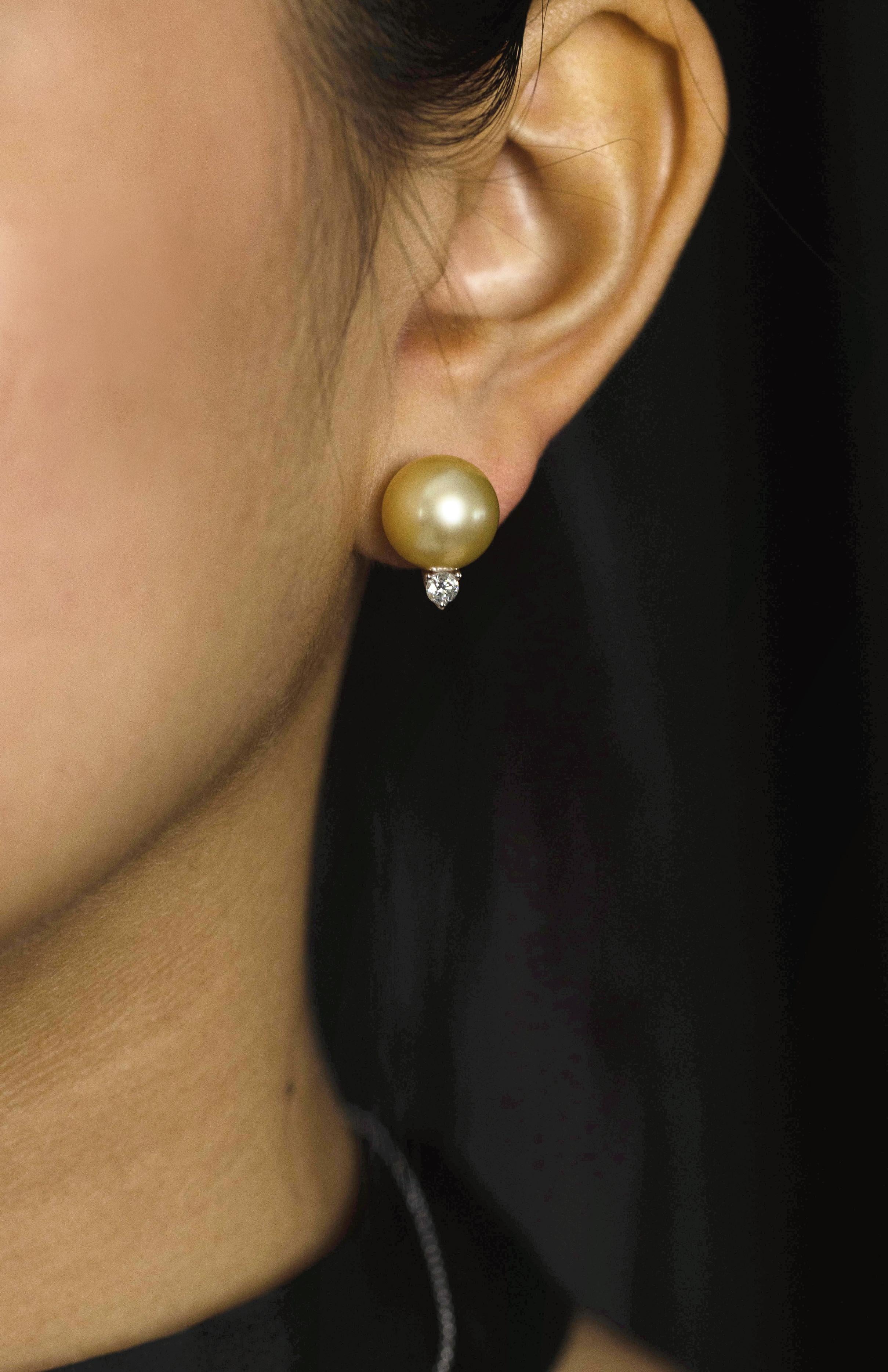 tahitian pearl and diamond earrings