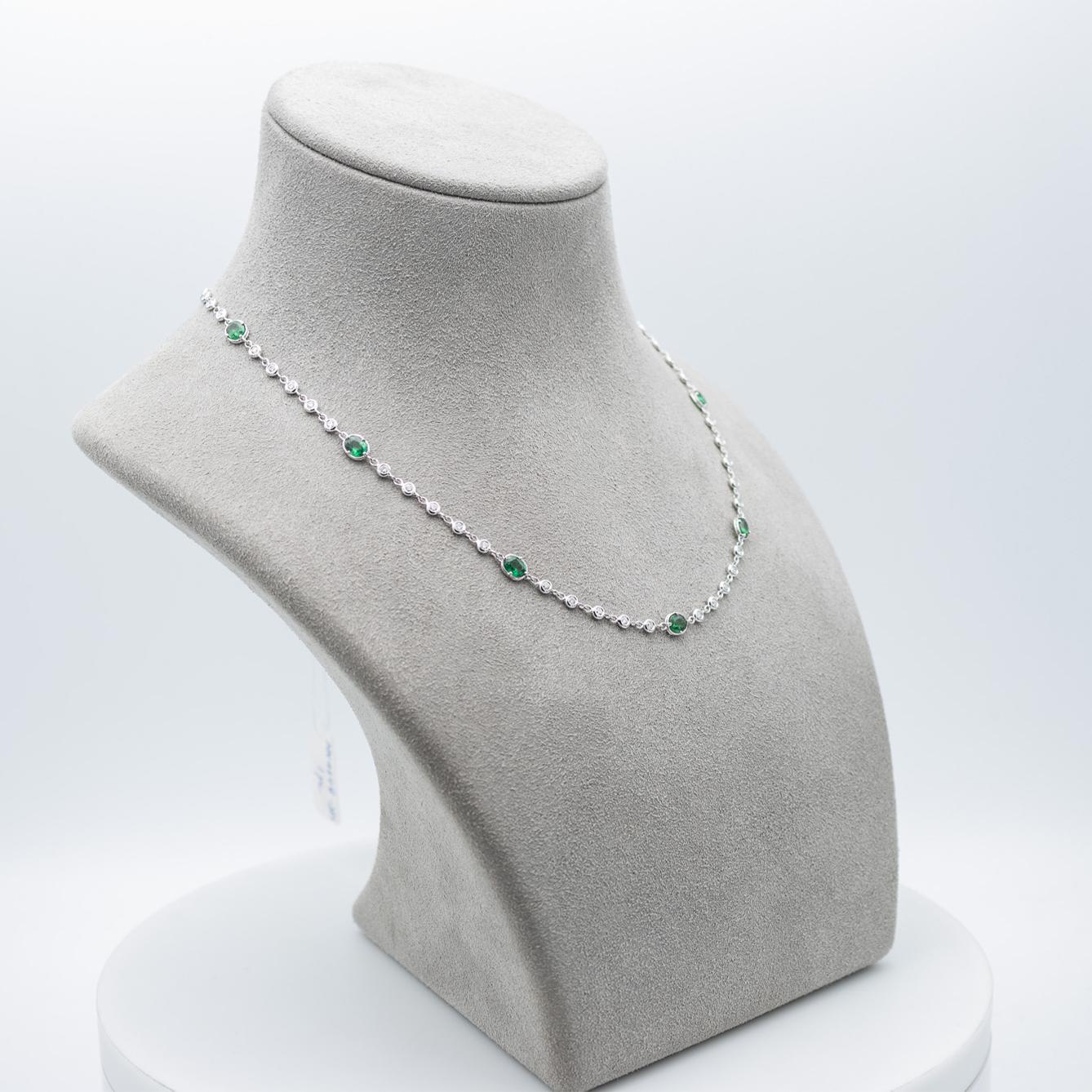 Roman Malakov Tsavorite Diamonds by the Yard Halskette Damen