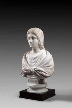 Roman Marble Bust of a Woman, 1st-2nd Century AD