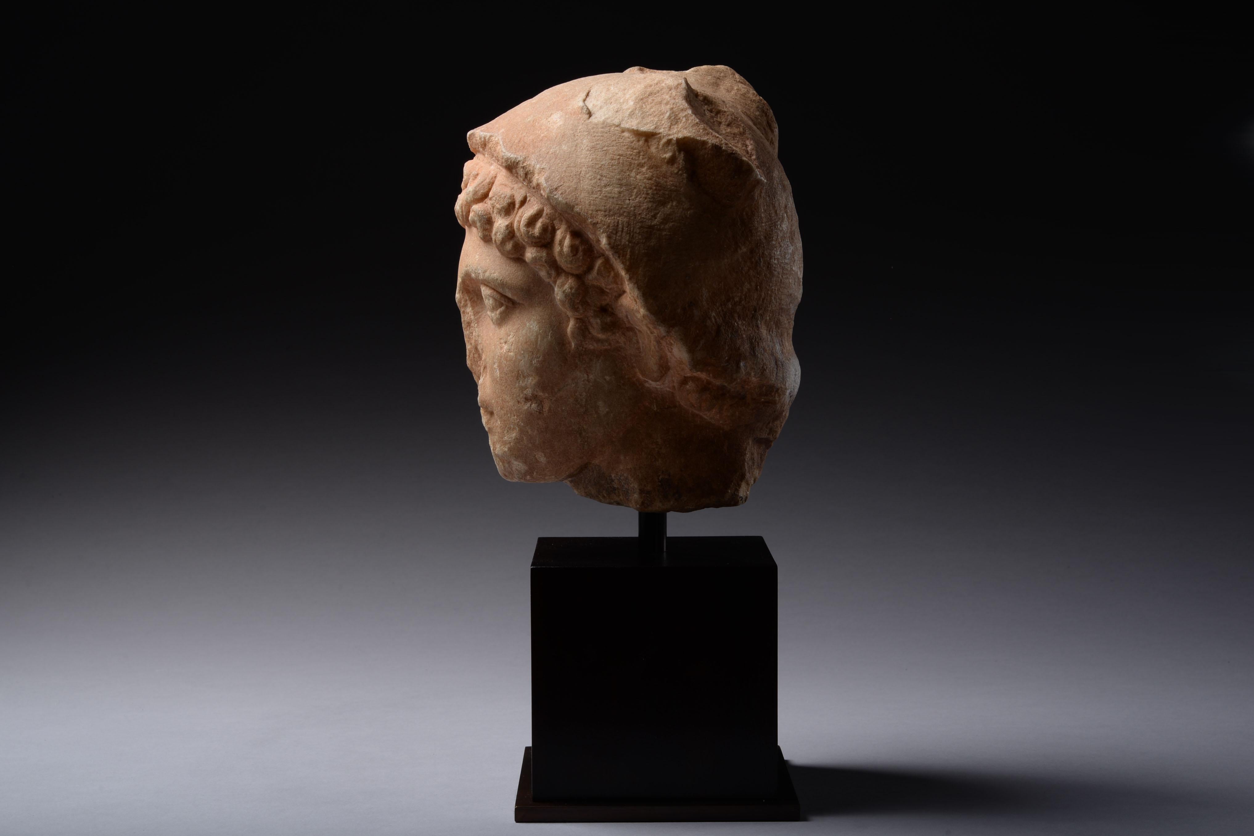Roman Marble Head of Mercury, 100 Ad 1