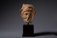 Antique Roman Marble Head of Mercury, 100 Ad
