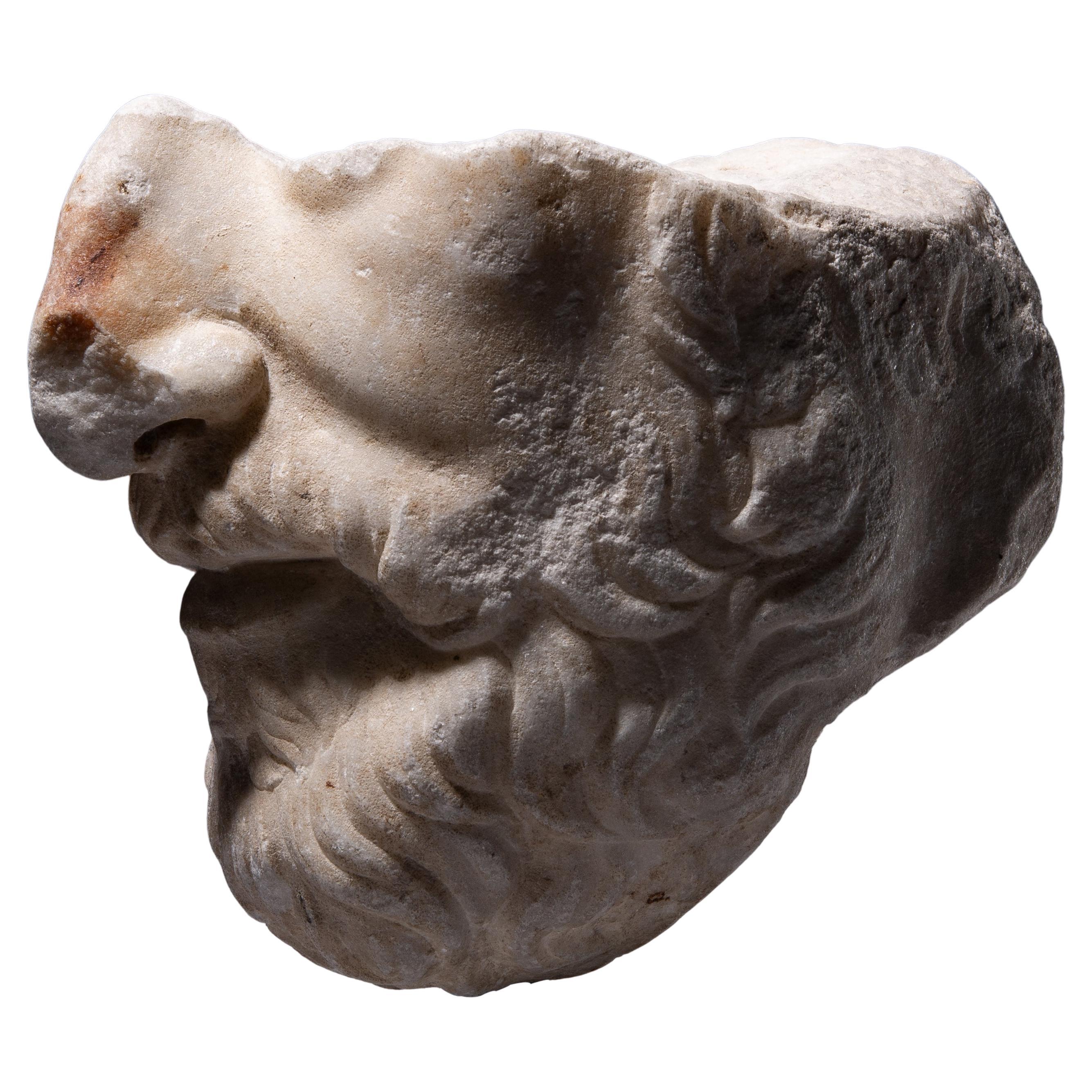 Tête de Sophocle en marbre romain en vente