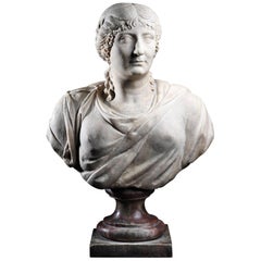 Roman Marble Presumed Portrait of Agrippina Maior, circa 14 BC-33 AD