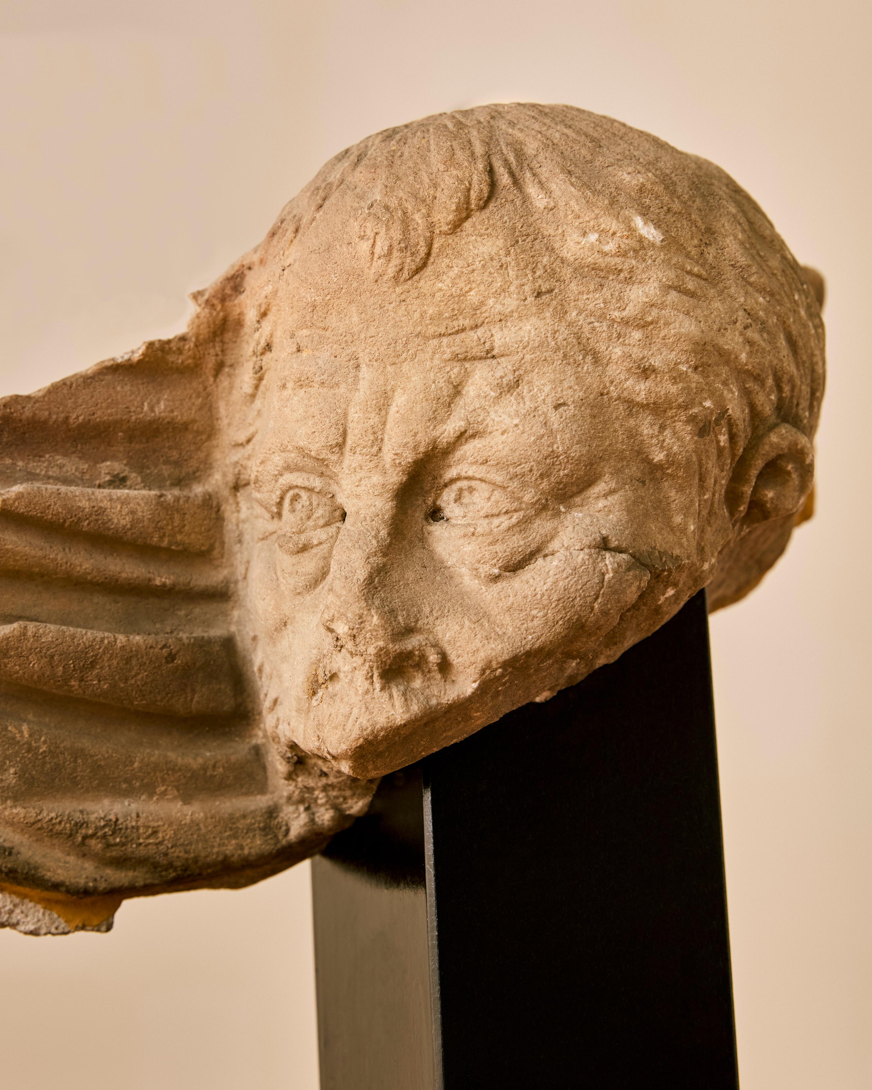 Italian Roman Marble Sarcophagus Fragment For Sale