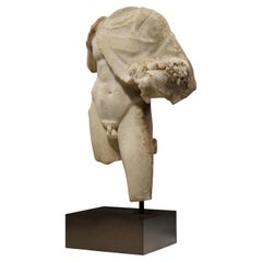 Escultura romana de mármol Torso de Silvano Busto