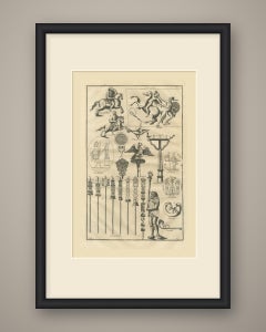 Roman Military Standards, Eagle and War Horns, Montfaucon Engraving, 1722
