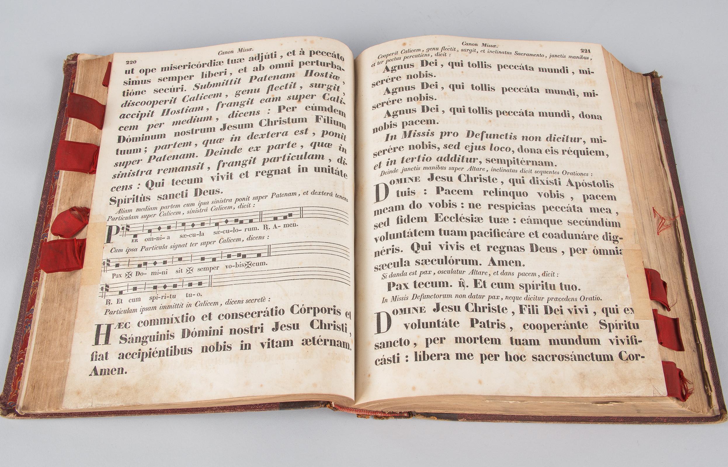 Mid-19th Century Roman Missal Book, 1850