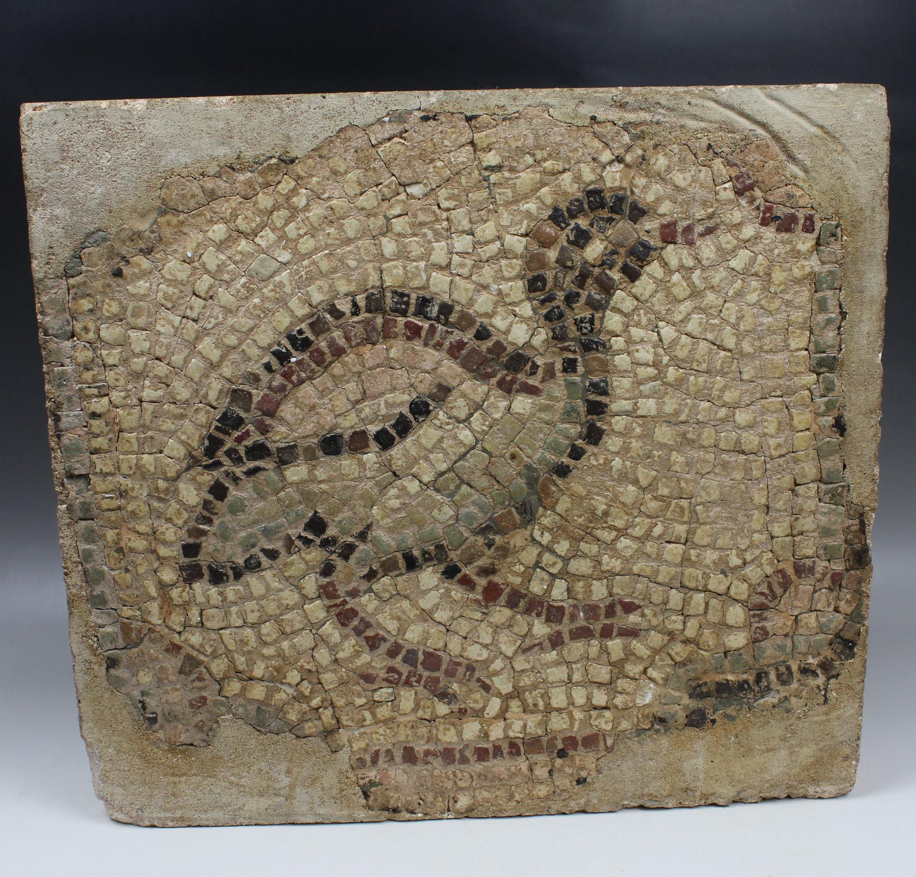 Classical Roman Roman mosaic depicting a bird