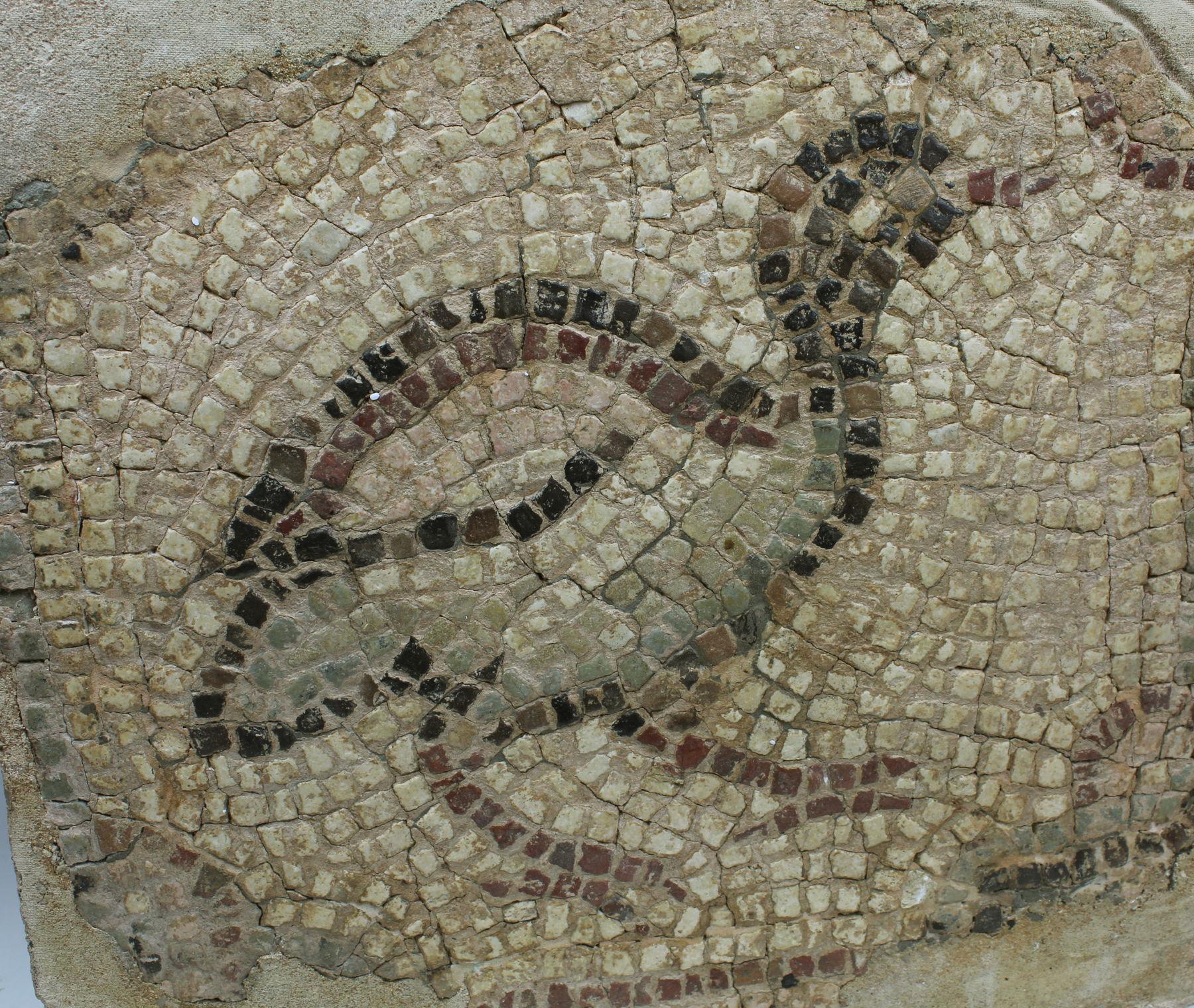 18th Century and Earlier Roman mosaic depicting a bird