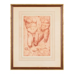Roman Neo-Classic Style Two Male Torsos Print