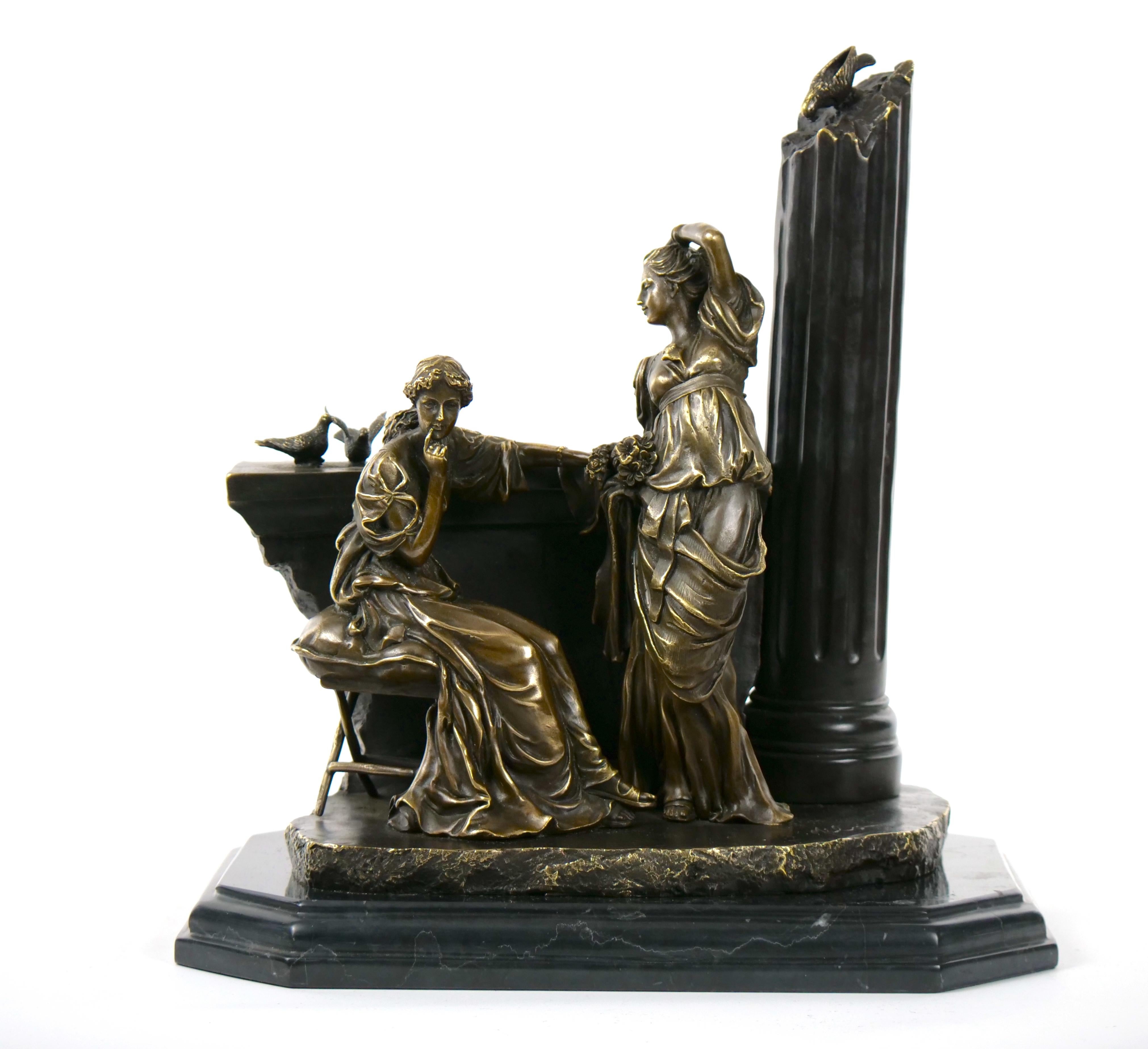 Roman Neoclassical Figurative Bronze Sculpture by Miguel Fernando Lopez Aka Milo For Sale 5