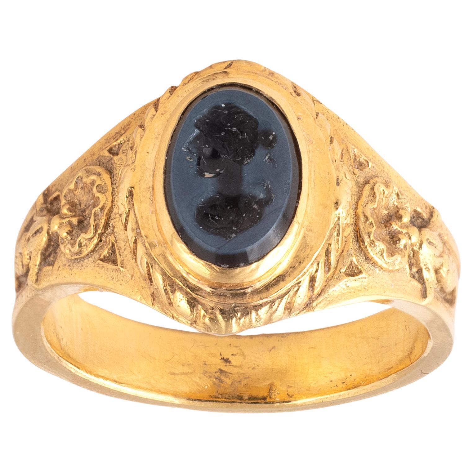 Roman Nicolo Intaglio Depicting The Empress Faustina Circa 1st-2nd Century A.D. im Angebot