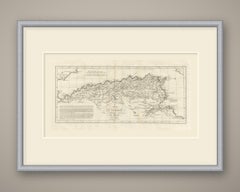 Roman Numidia and North Africa with Itinerary Roads, d'Anville, 1818
