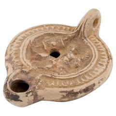 Lampe à l'huile romaine de la région méditerranéenne à Holy Land, 2e-3e siècle après J.-C.