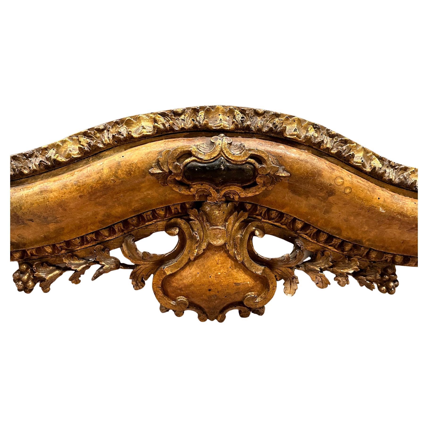 Romain classique Miroir romain peint et doré en vente