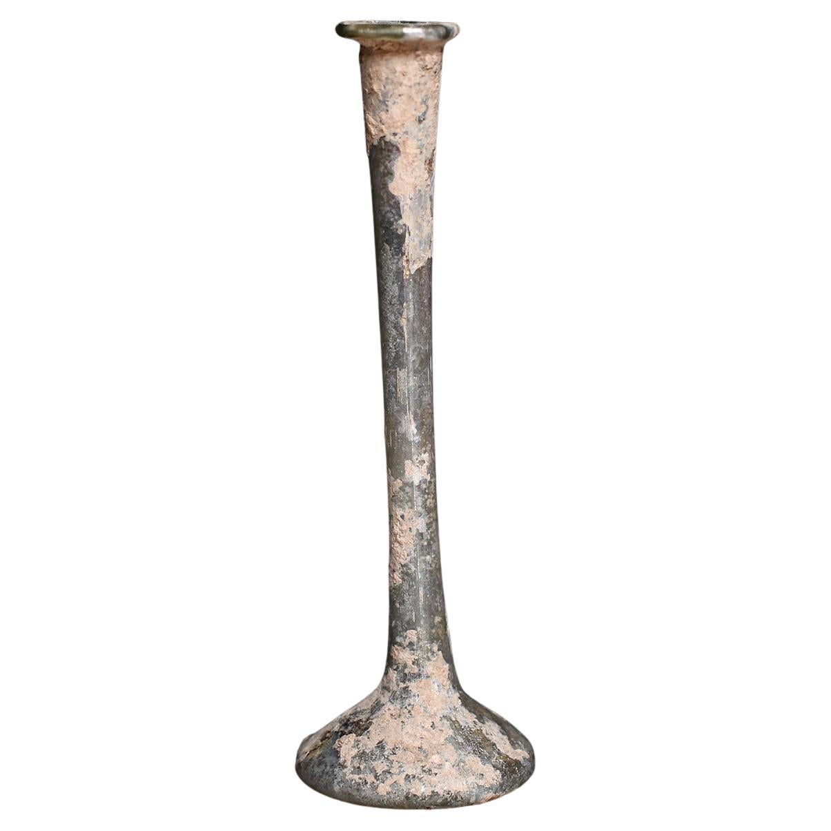 Roman Period Tall Glass Perfume Bottle For Sale