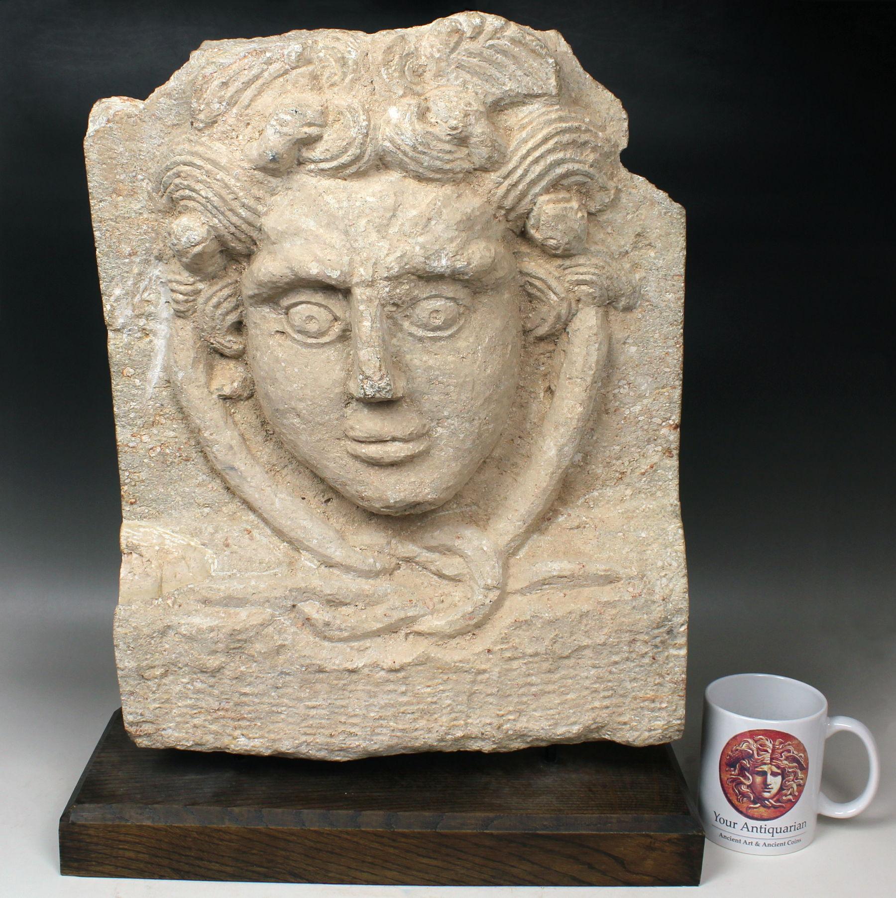 Classical Roman Roman relief of Medusa and Hercules knot