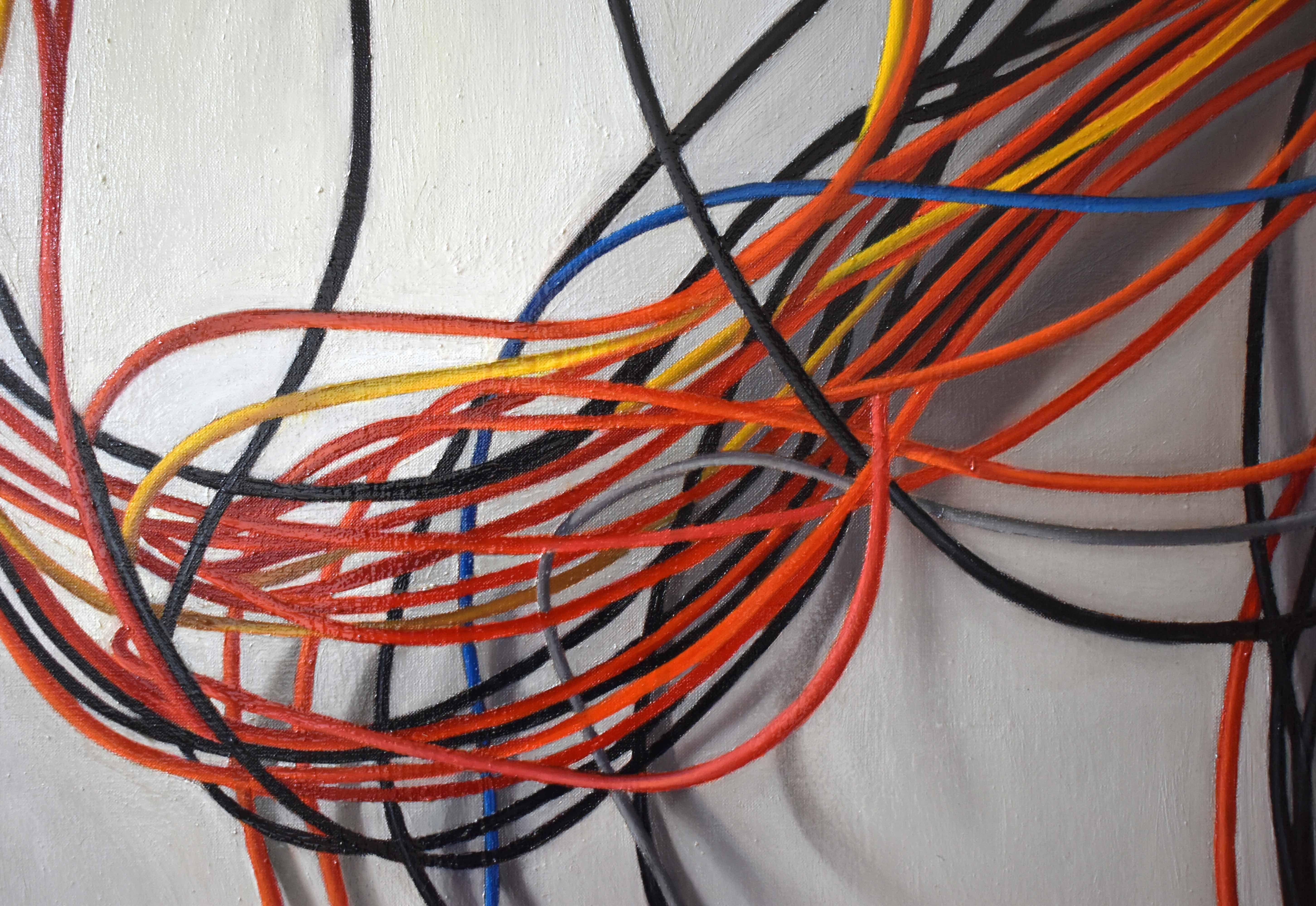 Cables, Painting, Oil on Canvas For Sale 1
