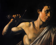 David with Head de Caravaggio, de The Holy pictu, peinture à l'huile sur toile