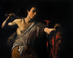 David with Head de Caravaggio, de The Holy pictu, peinture à l'huile sur toile