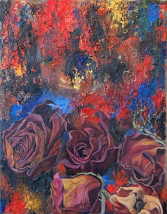 Dead roses, Painting, Oil on Canvas