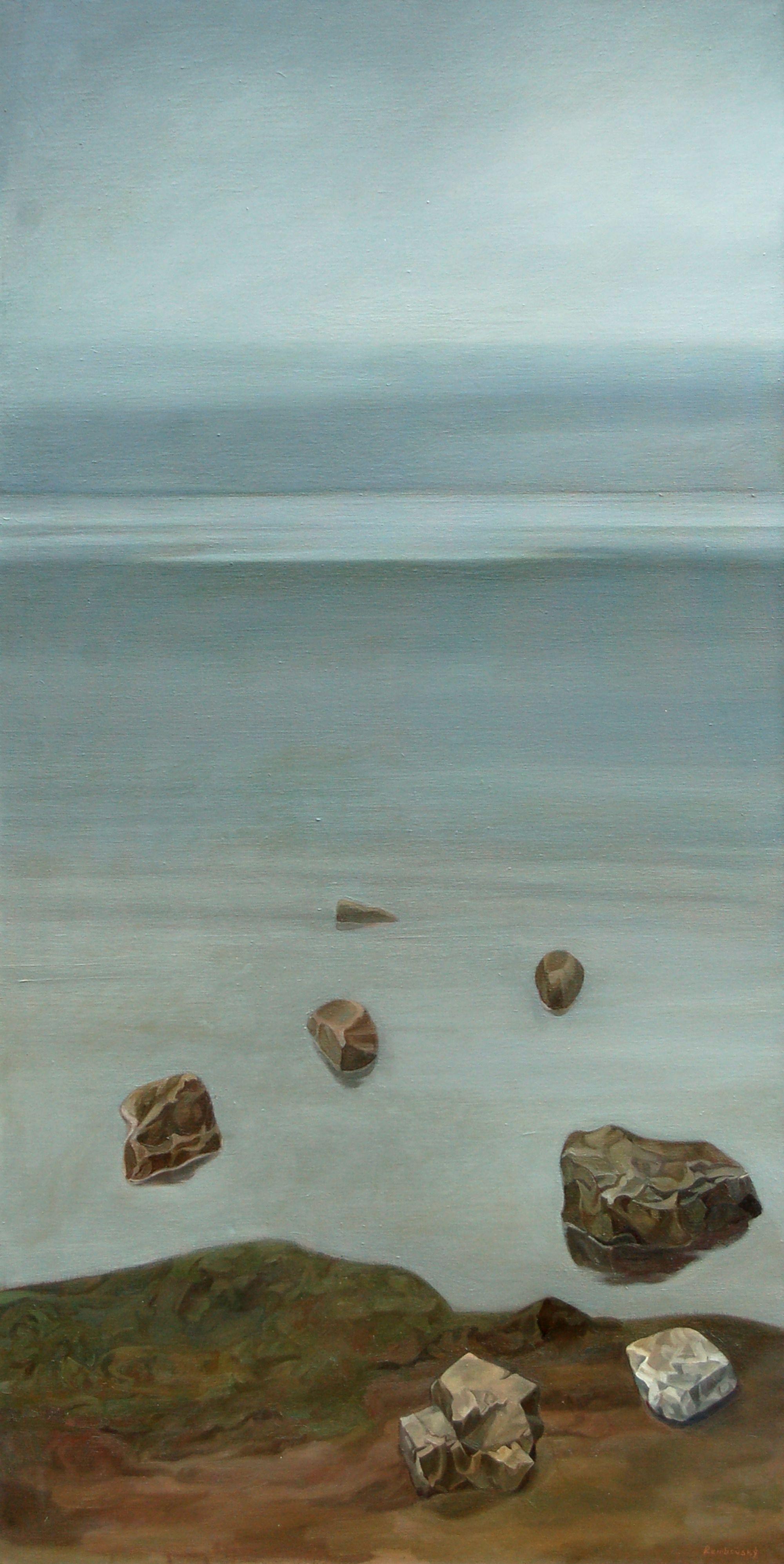 Finnis gulf, Gemälde, Öl auf Leinwand – Painting von Roman Rembovsky