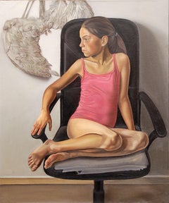 Girl with wings, Painting, Oil on Canvas