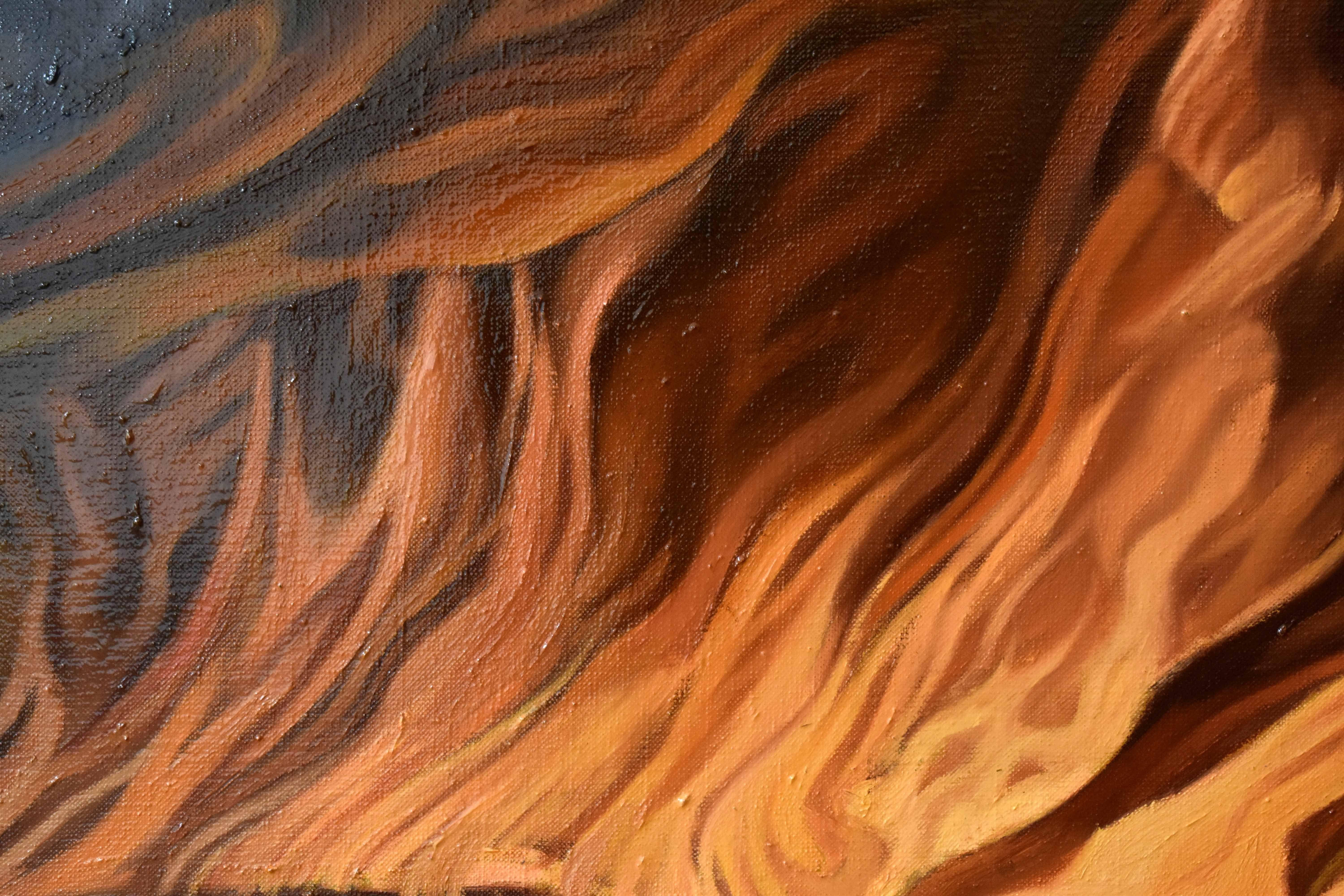 Sein letzter Tag, Gemälde, Öl auf Leinwand (Realismus), Painting, von Roman Rembovsky