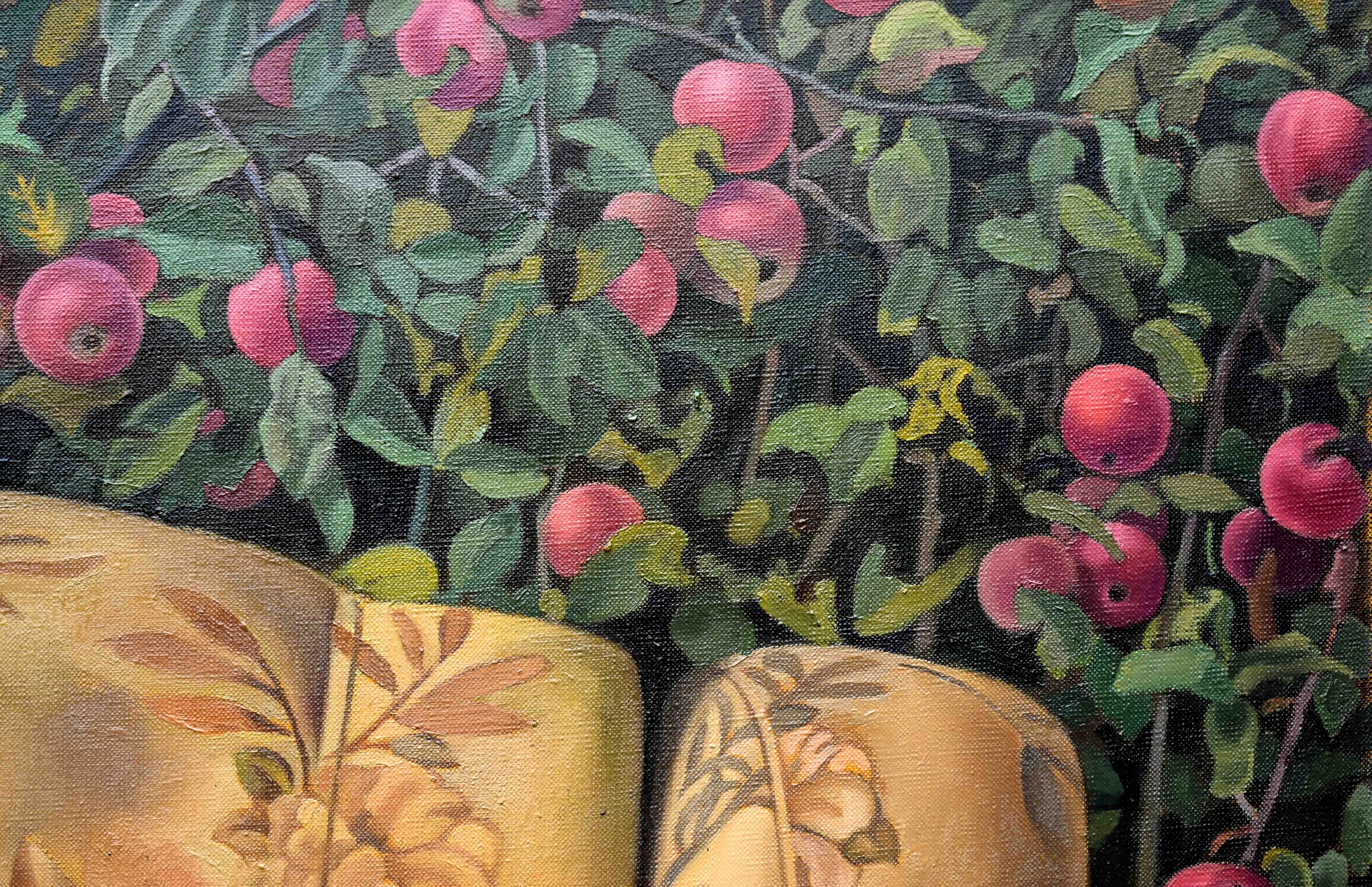 Nel giardino dell'Eden, Pittura, Olio su tela - Painting Realismo di Roman Rembovsky
