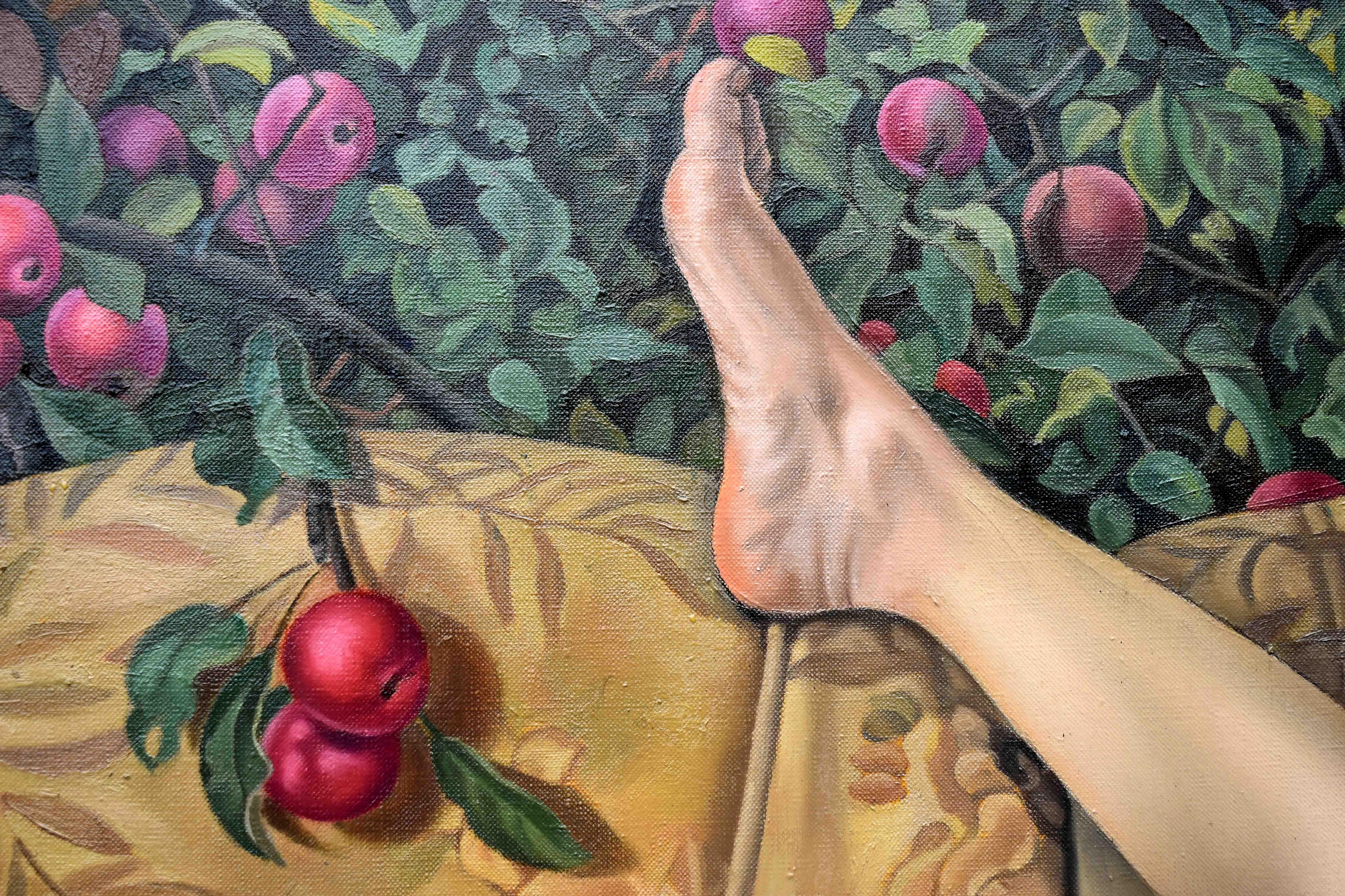 In the Garden of Eden, Painting, Oil on Canvas For Sale 2