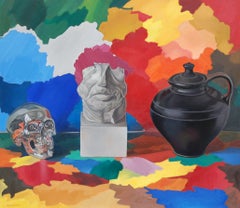 Still life with scull, Painting, Oil on Canvas
