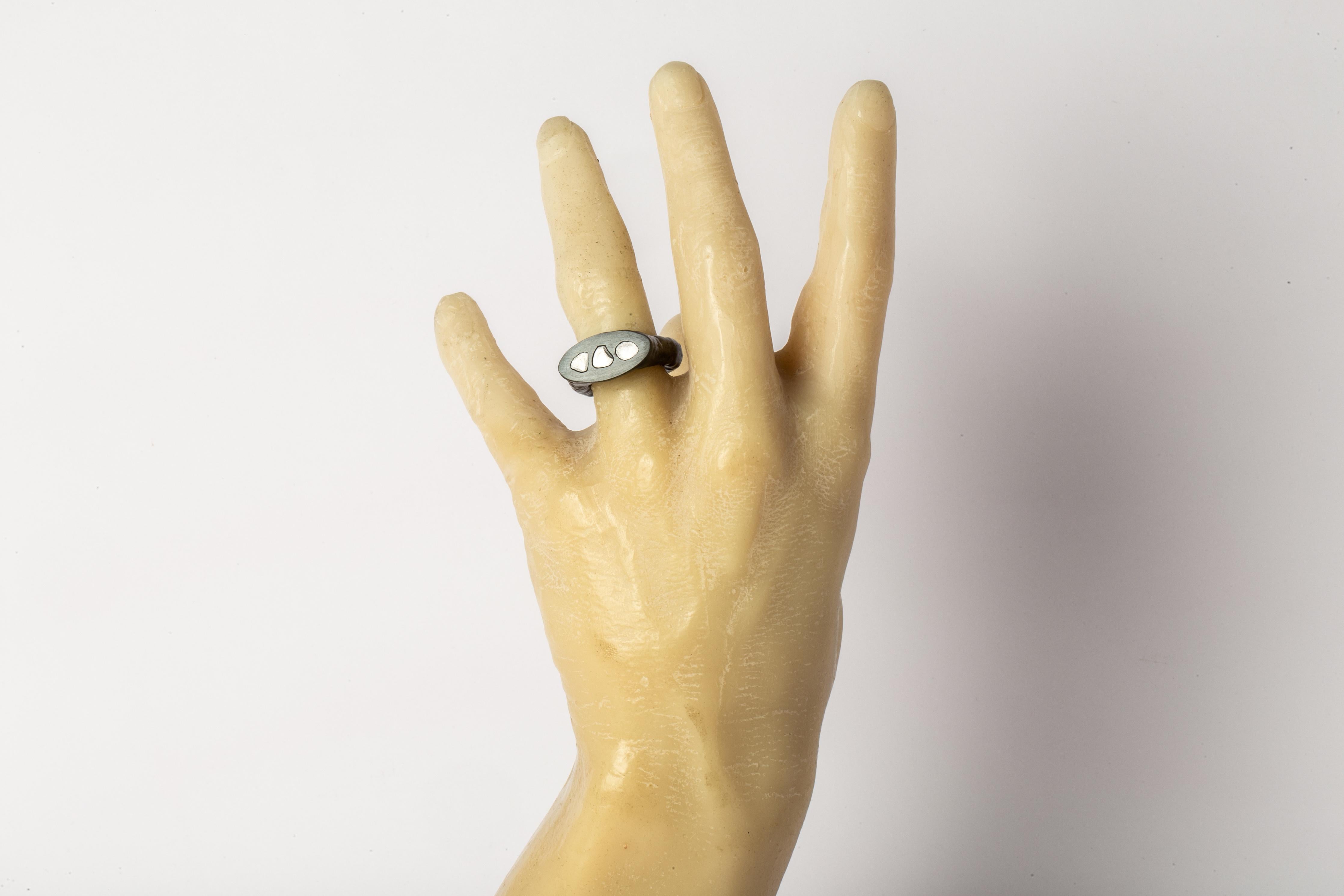 For Sale:  Roman Ring (0.4 CT, 3 Diamond Slabs, KA+DIA) 7