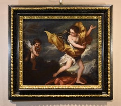 Ninfa Dafne Cupido dipinto Scuola romana 17/18° secolo Vecchio maestro Olio su tela