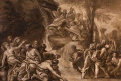 Moses Bringing Water 17th Century Roman School Paint Oil on canvas Old master