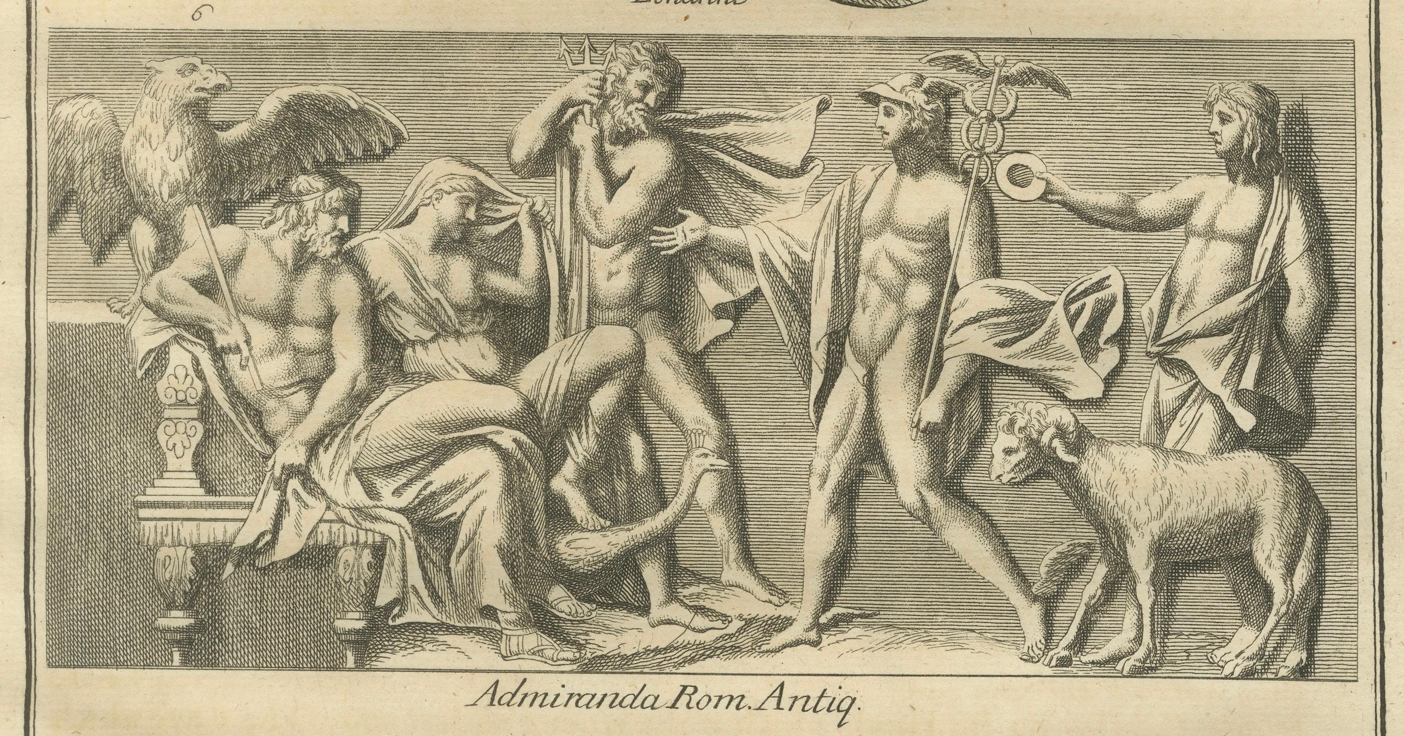 Roman Sculptures & Portrait Heads, Composite Antiquities Plate, Montfaucon 1721