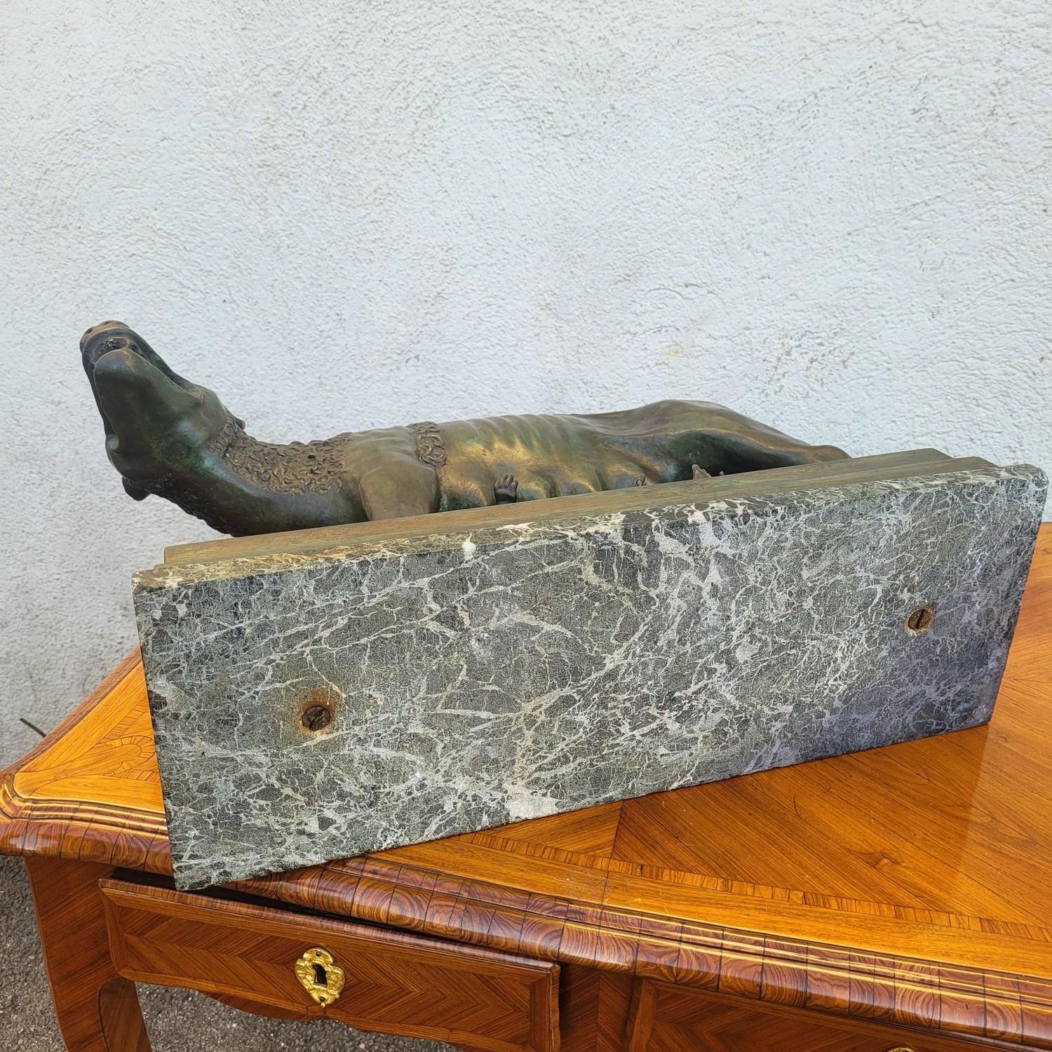 Lupa romana, Grand Tour, bronzo antico, fine XIX secolo in vendita 11