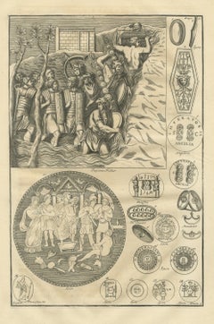 Roman Shields, Ancilia and Military Coins with Trajan's Column Relief, 1722