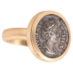 Bague pour hommes Denarius of Diva Faustina Senior 146 AD