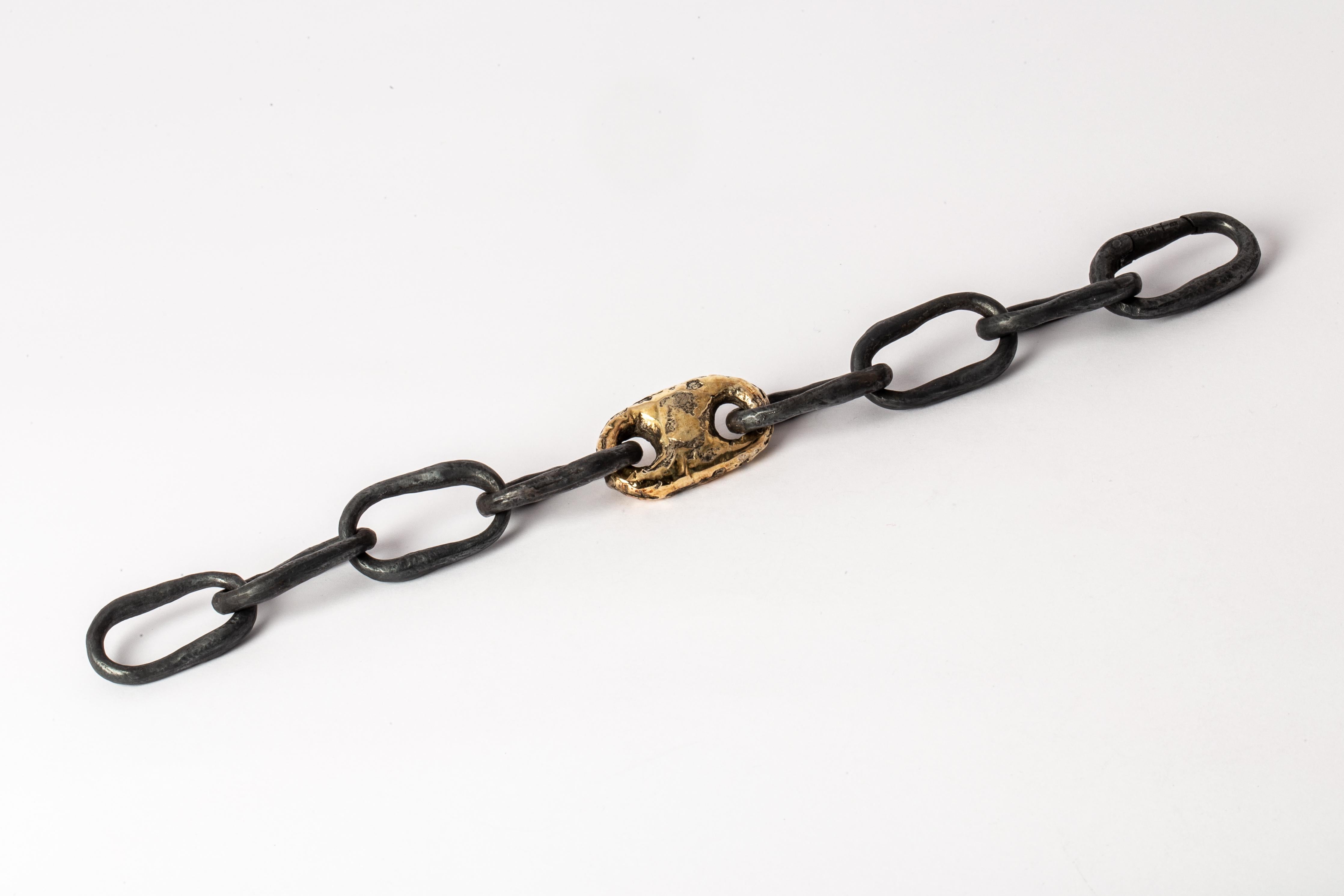 Roman Small Link Bracelet w/ Small Closed Link (Fuse, KA+DA18K) For Sale 1