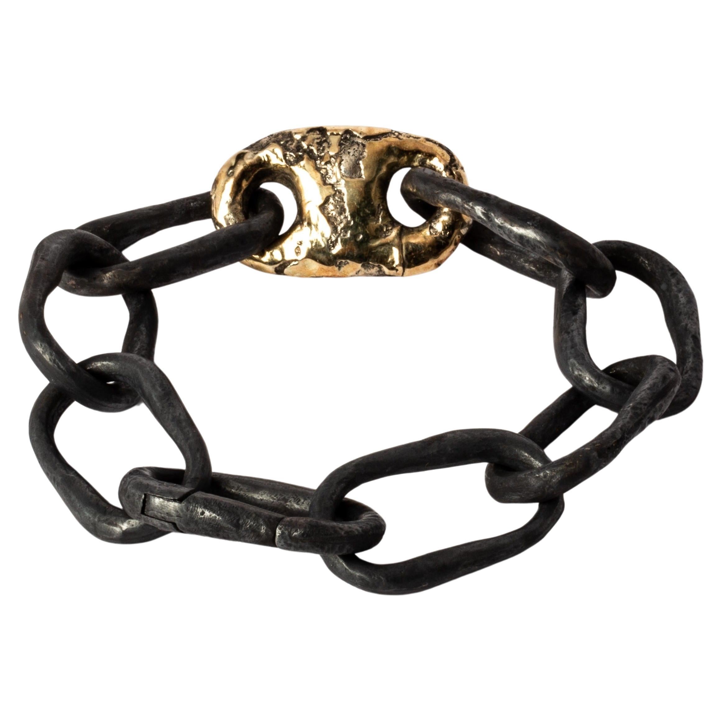 Roman Small Link Bracelet w/ Small Closed Link (Fuse, KA+DA18K) For Sale