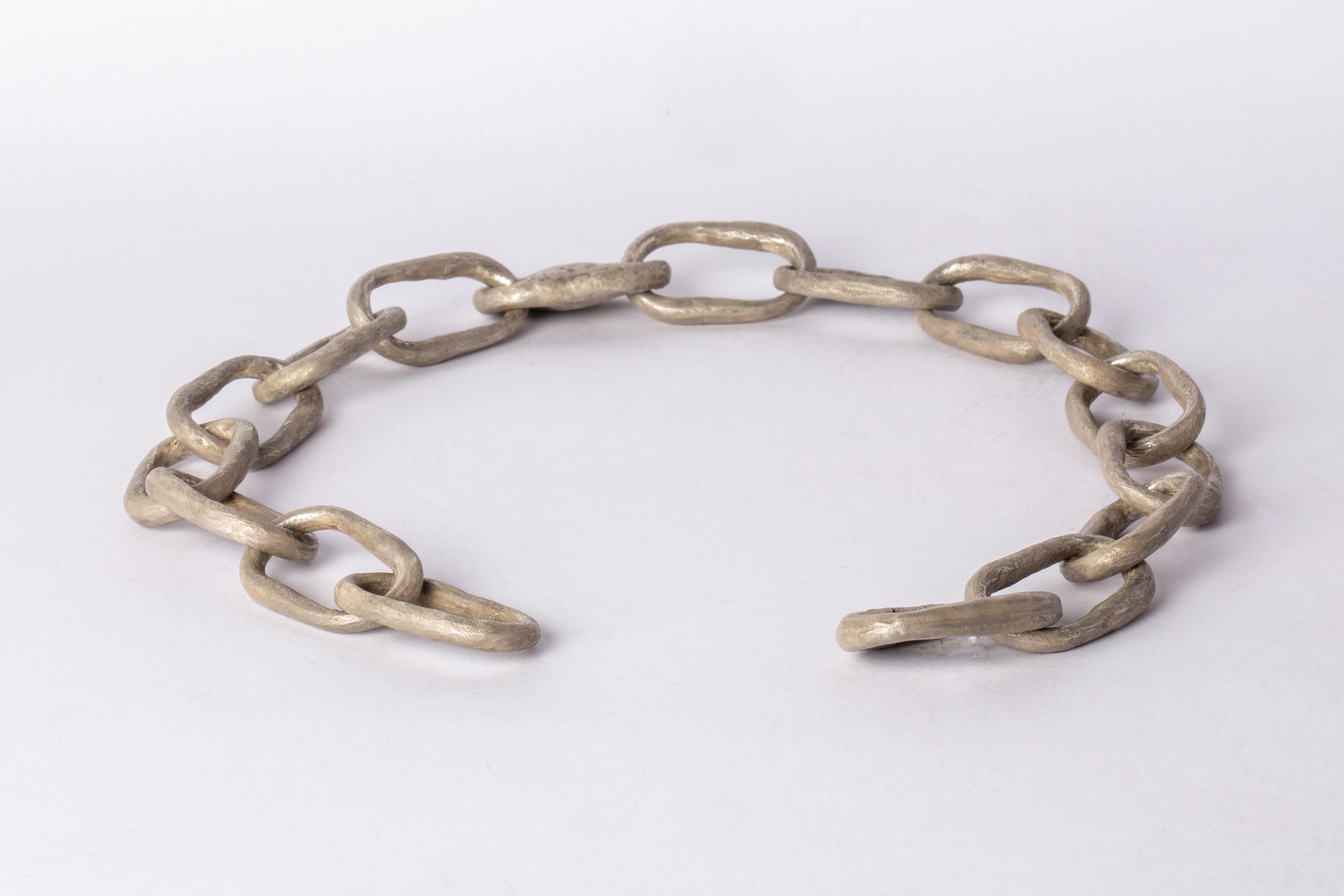 Roman Small Link Necklace w/ Small Closed Link (45cm, DA) In New Condition For Sale In PARIS, FR